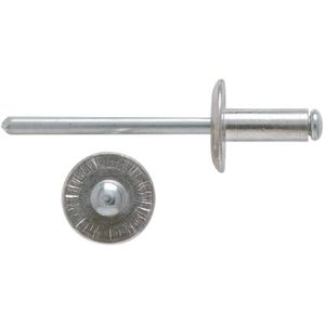 5.0 mm x 18mm tête large aveugles 14mm bride Pop Rivets Aluminium 100pk