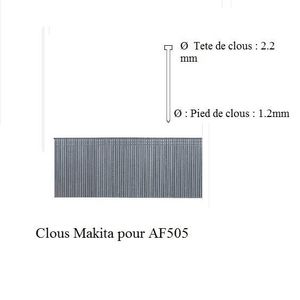 Cloueur pneumatique Makita 8 bar - Makita AF505