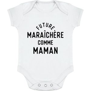 BODY body bébé | Cadeau imprimé en France | 100% coton | Future maraîchère comme maman