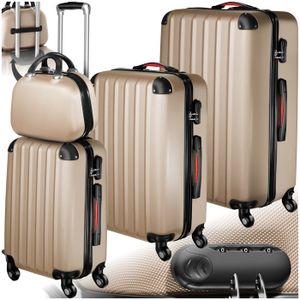 SET DE VALISES TECTAKE Set de 4 Valises Rigides de Voyage PUCCI (