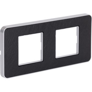 Plaque De Finition Legrand – Double Poste, Gris, Style Princesse Railux