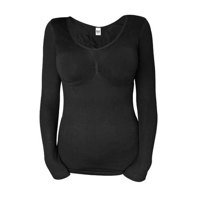 Top Thermique Femme Heat Holders - T Shirt Thermique Femme Manches Longues Pour Hiver Gris - Sport Uniqlo Femme