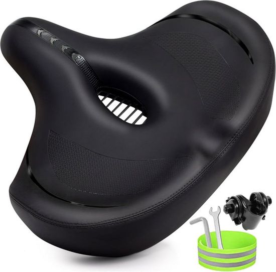 Selle De Vélo Extra Large CDYWD - Confort Maxi Avec Suspension Pour Homme Et Femme