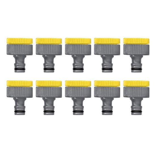 Lot De 8 Raccords Tuyau D'arrosage - 4 Raccords Robinet 2 En 1 + 4 Raccords à Deux Voies - Compatible 1/2" Et 3/4"