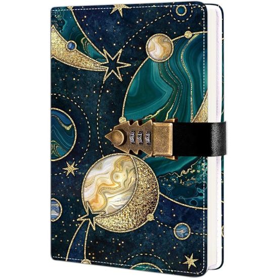 UNIANE Journal intime à cadenas, Journal intime pour garçon avec code, Idée cadeau de rentrée scolaire pour les 8 9 10 11 12 13 14 15 16 ans, Anniversaire de garçon,Carnet pour enfants (Bleu