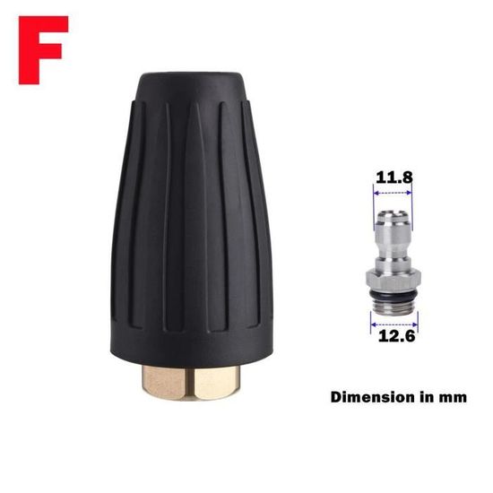 Buse Turbo Rotative Double YUET Pour Nettoyeur Haute Pression - 4000 PSI, 1/4"