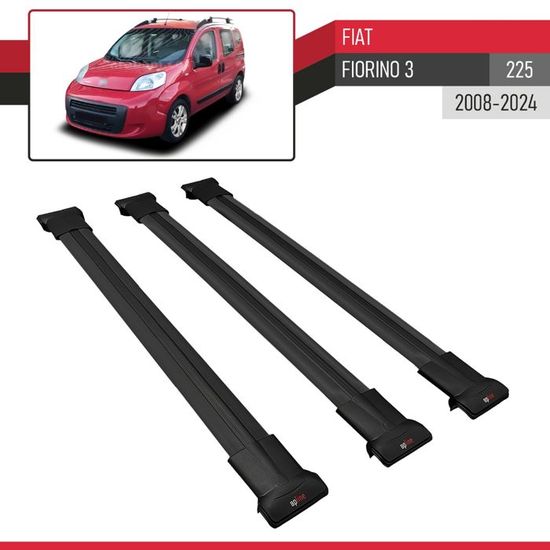 Barres De Toit Apline Modèle FLY Pour Suzuki Jimny 3 1998-2018 - 3 Barres Aluminium Noir Porte-Bagages