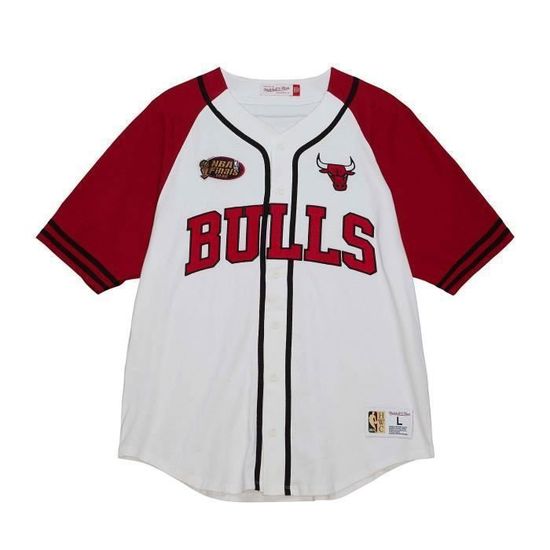 Maillot Vintage Chicago Bulls Starter - Taille XL - Rouge Script Baseball Années 90