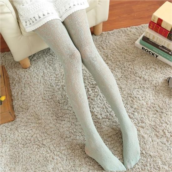 WK24 XS Collants en résille pour femmes, collants en maille, bas en