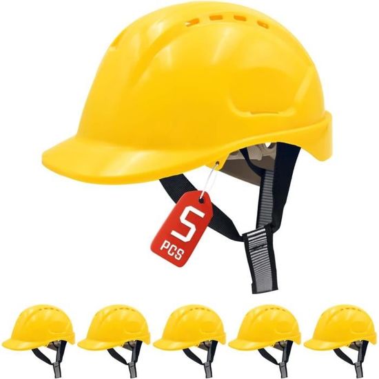 Casque De Chantier EN397 Mustbau Avec Éclairage LED USB Rechargeable - Casque Sécurité Construction 2 Modes Lumière