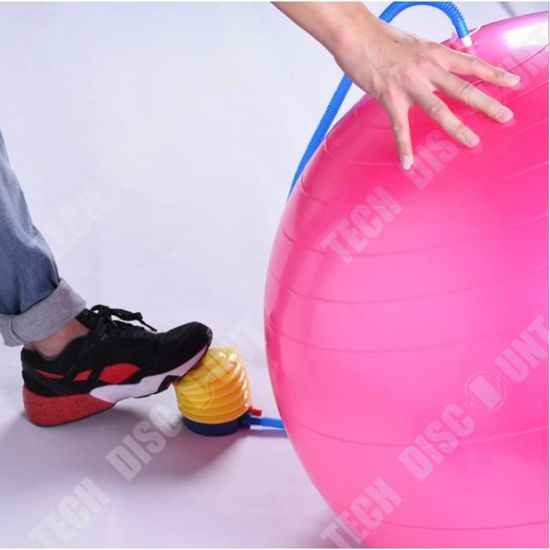 Ballon De Gym / Yoga Suisse 65cm Antidérapant Et Anti-éclatement - PVC, Support 100kg, Avec Pompe RMW
