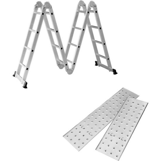 TREPPE Escalier articulé Pliable télescopique Multifonction Aluminium 4