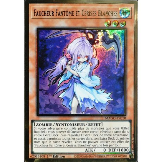 Carte YUGIOH MAGOFR010 Faucheur Fantôme et Cerises Blanches Gold