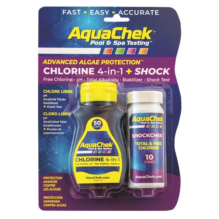 Testeur Aquachek Chlorine 4 en 1 + shock