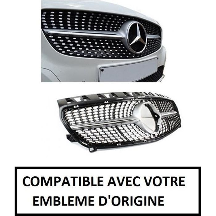 CALANDRE DIAMANT MERCEDES CLASSE A W176 LOOK AMG - COMPATIBLE AVEC ANCIENNE EMBLEME
