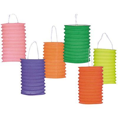 Lampion cylindrique 13cm uni coloris assortis x30