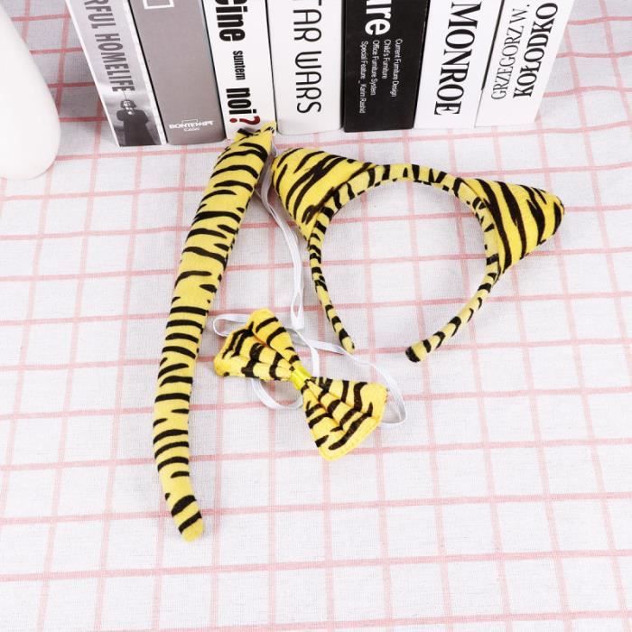 1 ensemble de cravate de tigre accessoire de Cosplay de costume d'enfants pour la BANDEAU - SERRE-TETE - HEADBAND - HAIRBAND