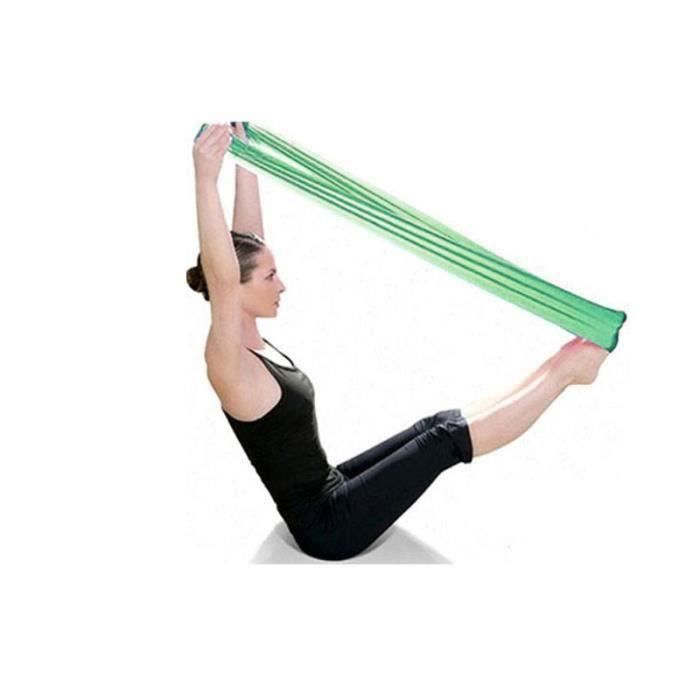 Pilates Yoga Workout Aérobic Bande élastique bande à bandes élastiques vert C69F2A