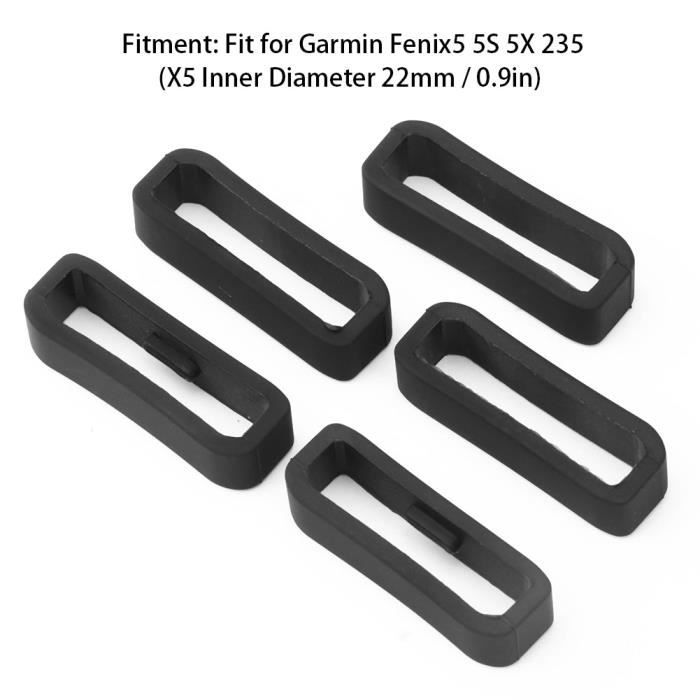 5 pièces Boucle de sécurité de ceinture de montre en Silicone pour Garmin Fenix5 5S 5X 235 montre-bracelet-CHD