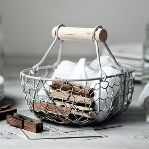Plateau,Jinsta, panier de fruits en métal, panier à pain, Dessert Vintage, panier Snack, aliments, organisateur avec - Type White