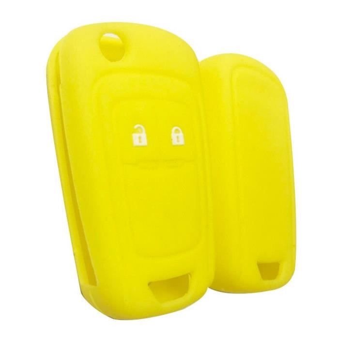 Coque clé,Clé à clé pour Opel Insignia Vauxhall En Silicone, etui à clé pour Buick Regal Lacrosse, Encore Excelle - Type yellow