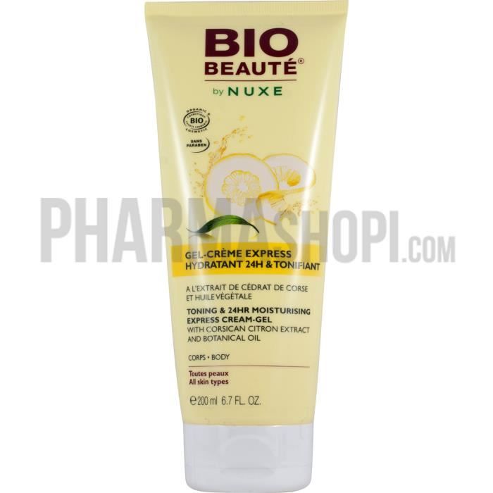 Gel-crème express hydratant 24h & tonifiant Bio Beauté - tube de 200 ml
