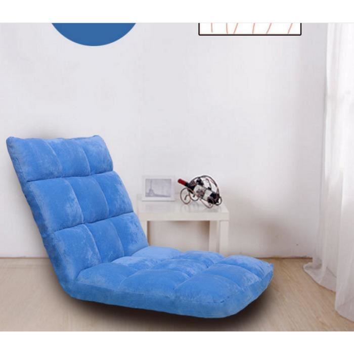 Pouf De Mode Tatami Pliant Unique Petit Canapé-lit Ordinateur Chaise étage Balcon Canapé 110*53*14 CM-bleu