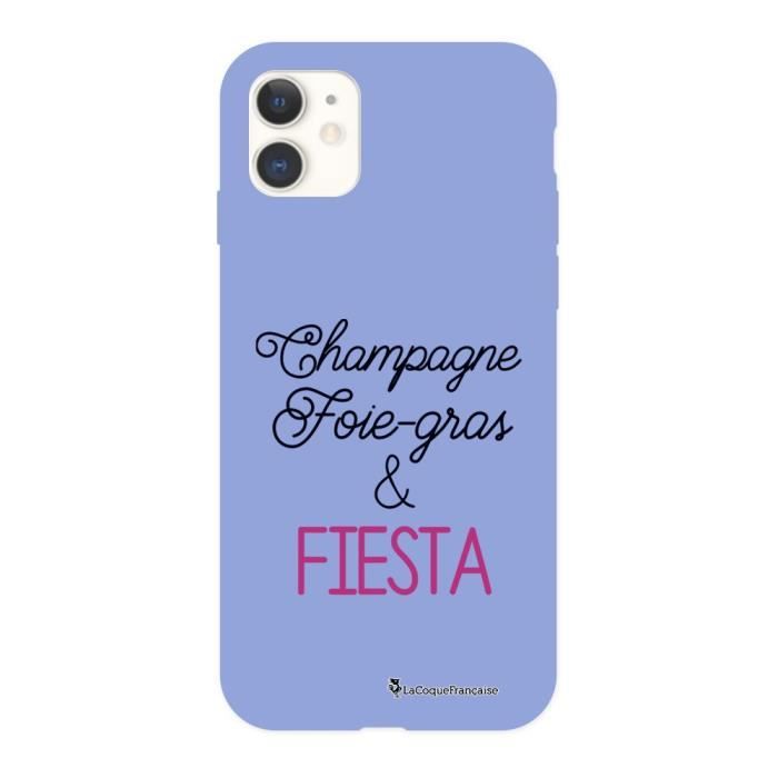 Coque iPhone 11 Silicone Liquide Douce lilas Champ et Fiesta La Coque Francaise.