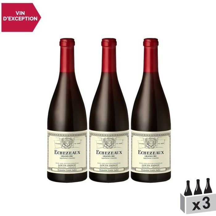 Echezeaux Rouge 2013 - Lot de 3x75cl - Louis Jadot - Vin AOC Rouge de Bourgogne - Cépage Pinot Noir