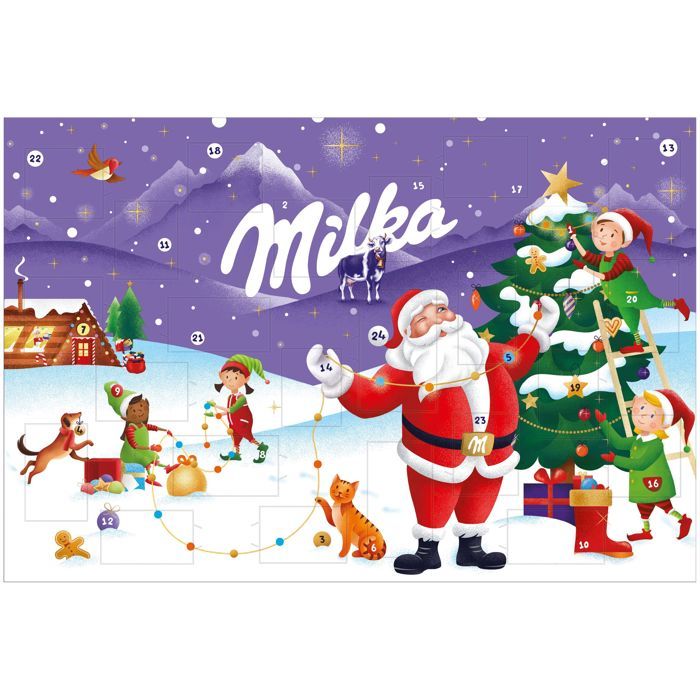 MILKA - Calendrier de l'avent - Chocolats de Noël - Boîte de 200 g