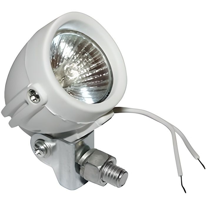 Feu halogène petit phare additionel orientable blanc 12V 20W pour moto 50 à boite