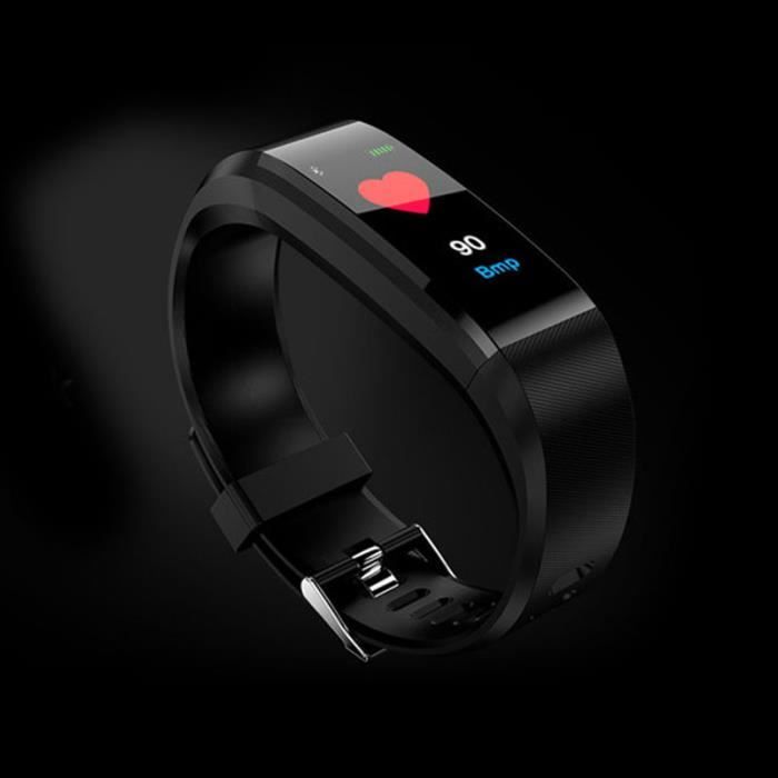 SHOP-STORY - Bracelet Montre connectée Tracker d’activités - Noir