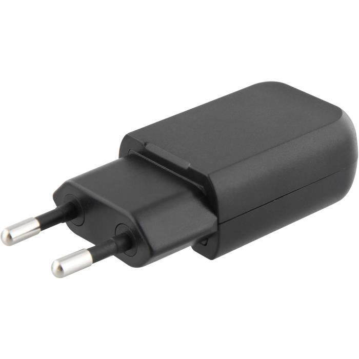 T'nB Chargeur Secteur USB 5V - 1A - Noir - Pour casque audio, MP3/MP4, Smartphones