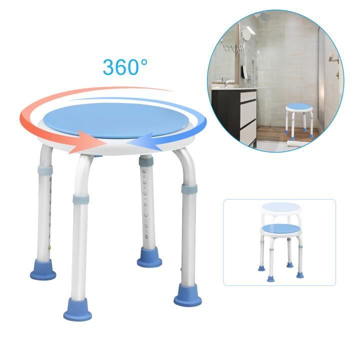 Tabouret Ergonomique Réglable En Hauteur (43-61 Cm) - Antidérapant, Pour Bureau, Salon Ou Chambre - Design Rond Et Moderne
