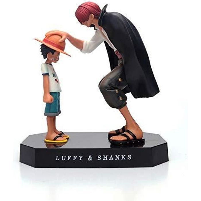 One Piece Luffy And Shanks Figurine d'action Japonaise Classique Anime Personnage Ornement Touchant Anime Scène Modèle Jouet Poupée