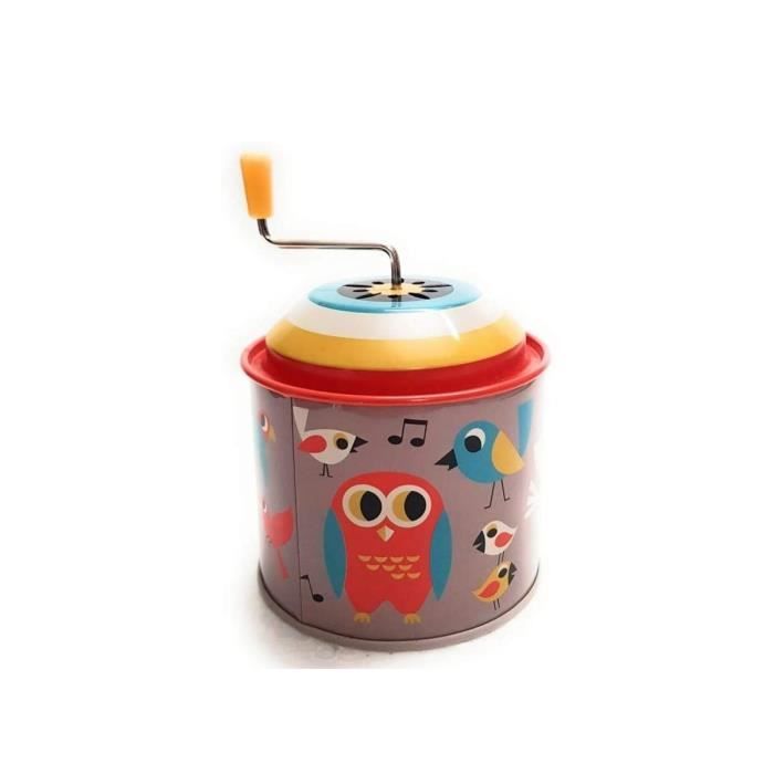 Moulin A Musique En Metal Violet Oiseau 11 Cm - Instrument Musique - Enfant - Fete - Jouet Retro - Boite A Musique