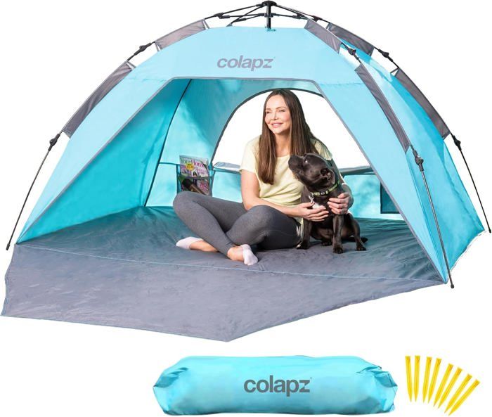 Tente de Plage - AKTIVE - Pop Up - 2 Personnes - Protection UV50 - Sac