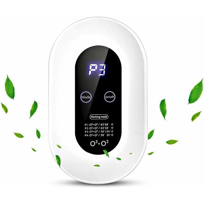 Mini Purificateur dAir Ozone Silencieux et Portable pour Maison et Voiture PZCC