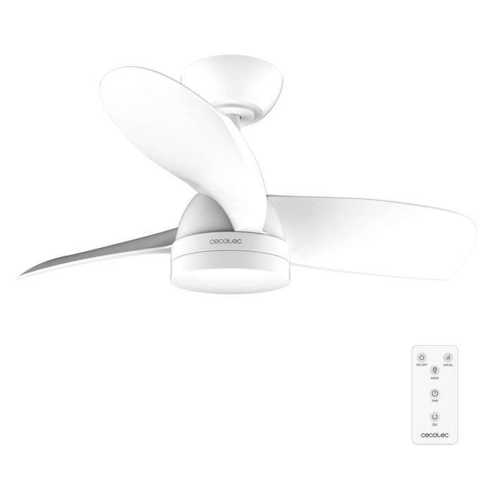 Ventilateur de plafond - CECOTEC - EnergySilence Aero 3050 White - Moteur DC 35W - LED 22W 3 teintes - 91 cm - Cecotec