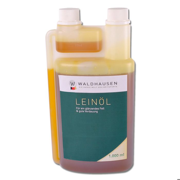 Huile de lin pour cheval pour un pelage brillant et une bonne digestion Waldhausen