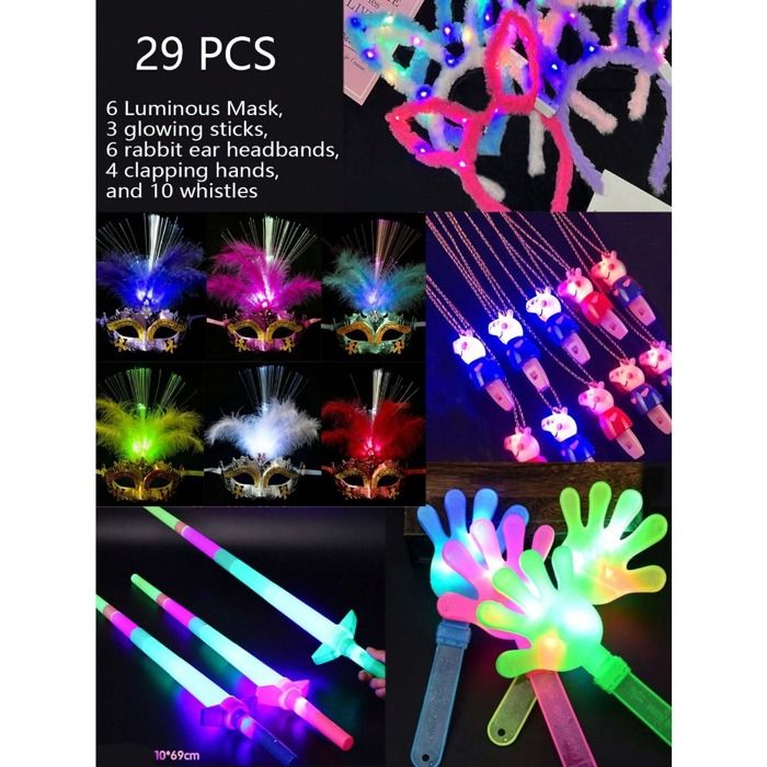 Jouet Lumineux Sifflets Lumineux LED - Lot De 8 - Pour Festivals, Halloween, Sport - Couleurs Aléatoires Fischietto Bambini Jouet Lumineux Sifflets Lumineux LED - Lot De 8 - Pour Festivals, Halloween, Sport - Couleurs Aléatoires Fischietto Bambini