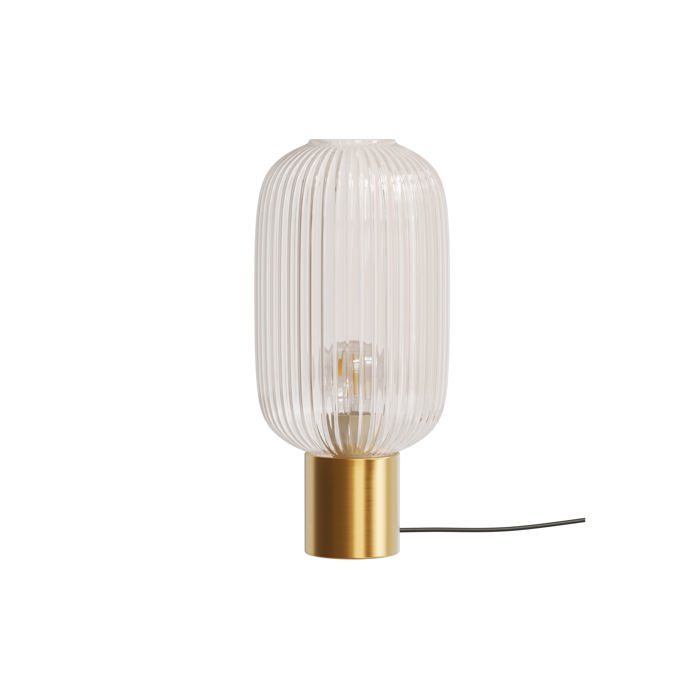 Lampe à poser en verre cannelé - Lou - Maison Pavane