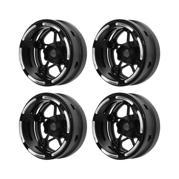 Lot 4 Roues Beadlock Métal 1.9" Offset Négatif 10mm - Jantes Pour RC Crawler SCX10 TRX4
