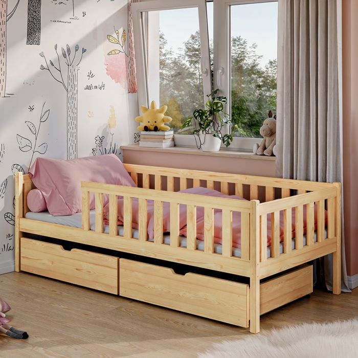 Lit Simple | Lit Adulte | Lit à Sommier Tapissier Et Matelas Gris Clair 90x190 Cm Tissu676657 90639052