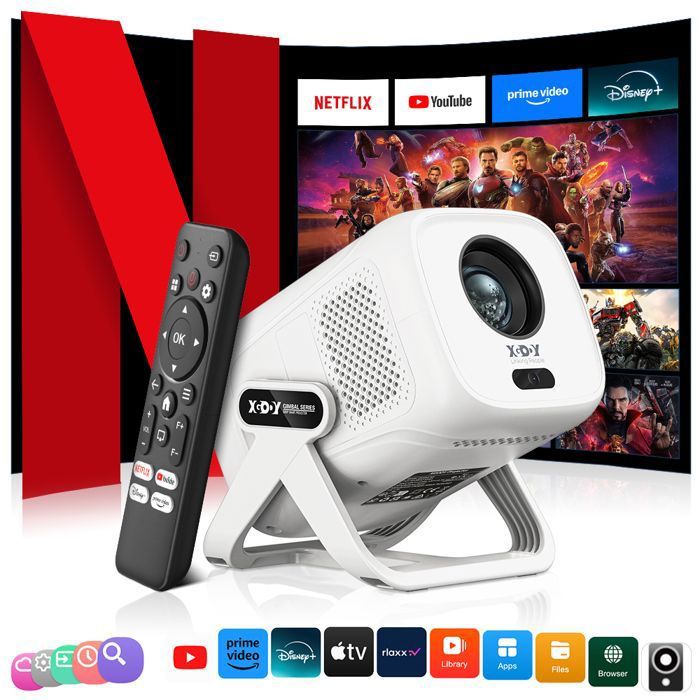 Netflix /Dolby Audio] 4K Vidéoprojecteur Avec Wifi Et Bluetooth,1080P