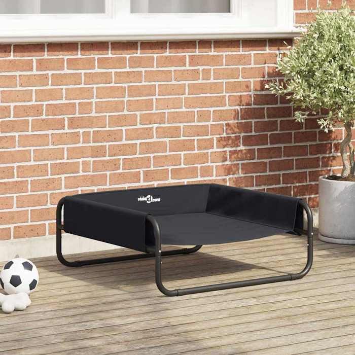 Meilleurs prix pour Automne/hiverLit pour Chien Noir ML Tissu Oxford et Acier - HAuteur:30cm - Grande Taille &FR_201460