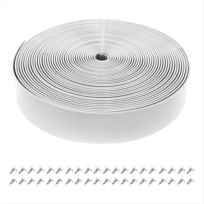 Sangles en Vinyle pour Réparation de Chaise de Patio 5 cm de Large 6 M de Long Sangles de Rechange 20 Rivets Blanc.