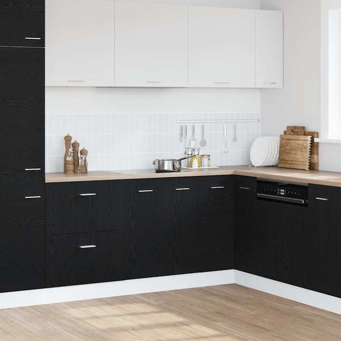 Meuble bas cuisine - vidaXL - Chêne noir - 60x46x815 cm - Bois contreplaqué - Grand espace de rangement