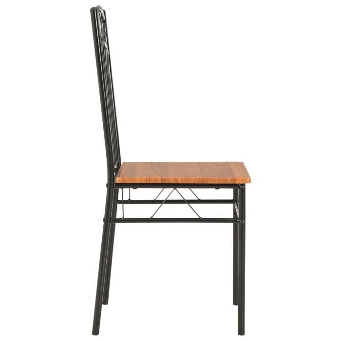Brun Chaises de cuisine/bar - SOLOMON -[lot de 4] - Pour 4 personnes - marron MDF CCC441