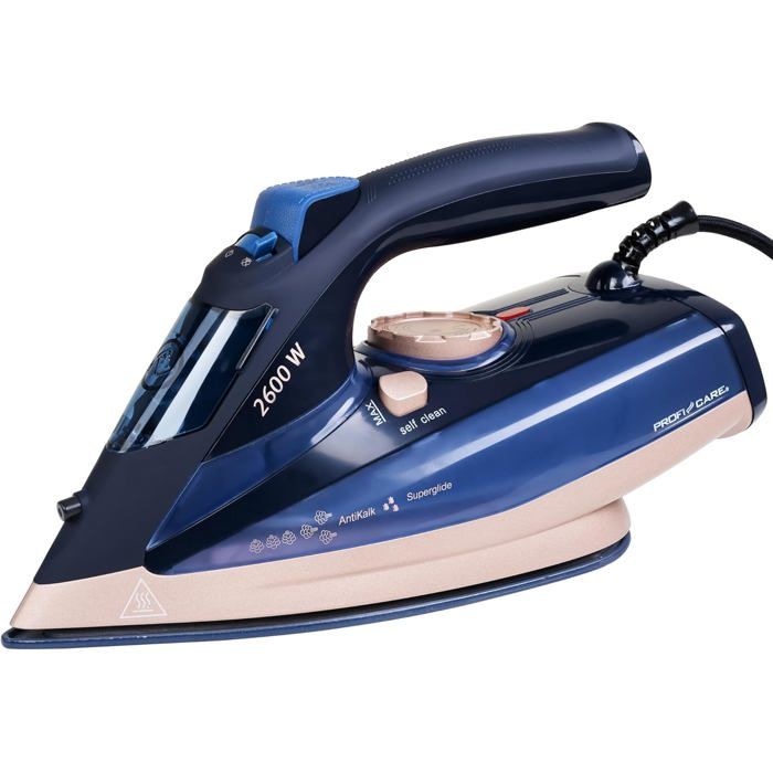 Fer à repasser vapeur - ZGEER - 2600W - PC-DB3126 - Bleu Rose - Jet de vapeur - Vapeur verticale - Autonettoyant - Zgeer